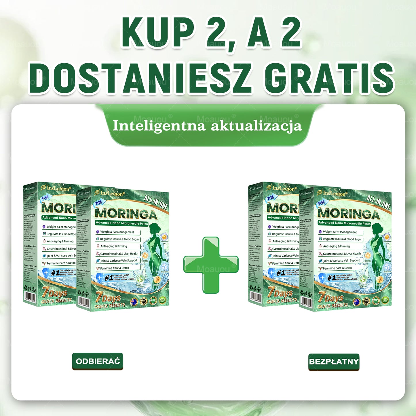 Moauou® Moringa × Berberyna × AMPK 10-w-1 Wsparcie metaboliczne, plaster z nanotechnologią mikroigłową  (Wystarczy raz dziennie, widoczne efekty w 7 dni) ✅ Na otyłość, wiotką skórę, cukrzycę, bezdech senny, problemy ze stawami i wiele innych 🔥