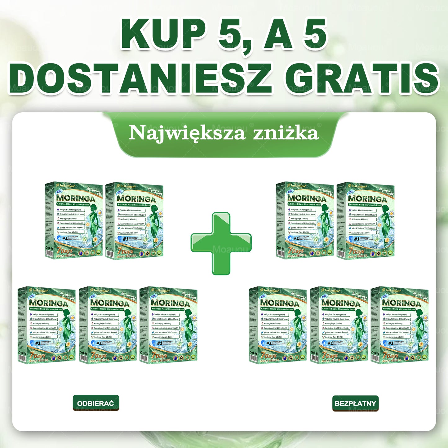 Moauou® Moringa × Berberyna × AMPK 10-w-1 Wsparcie metaboliczne, plaster z nanotechnologią mikroigłową  (Wystarczy raz dziennie, widoczne efekty w 7 dni) ✅ Na otyłość, wiotką skórę, cukrzycę, bezdech senny, problemy ze stawami i wiele innych 🔥